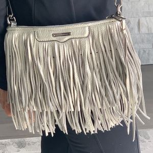 Rebecca Minkoff  Silver  Leather Cross-body